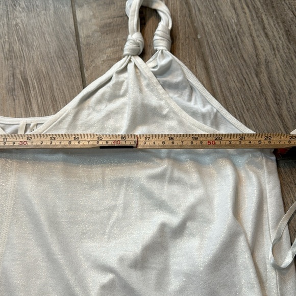 NWT By Anthropologie Shine Knot Flowy Tank‎ in Ivory Size Medium - Picture 7 of 11